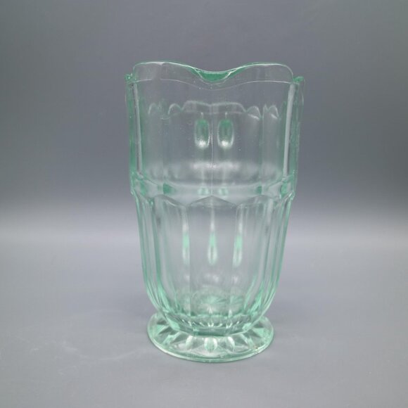 Antique Pale Turquoise EAPG Glass Full-Sized Water Pitcher Beveled Panels - Picture 2 of 6